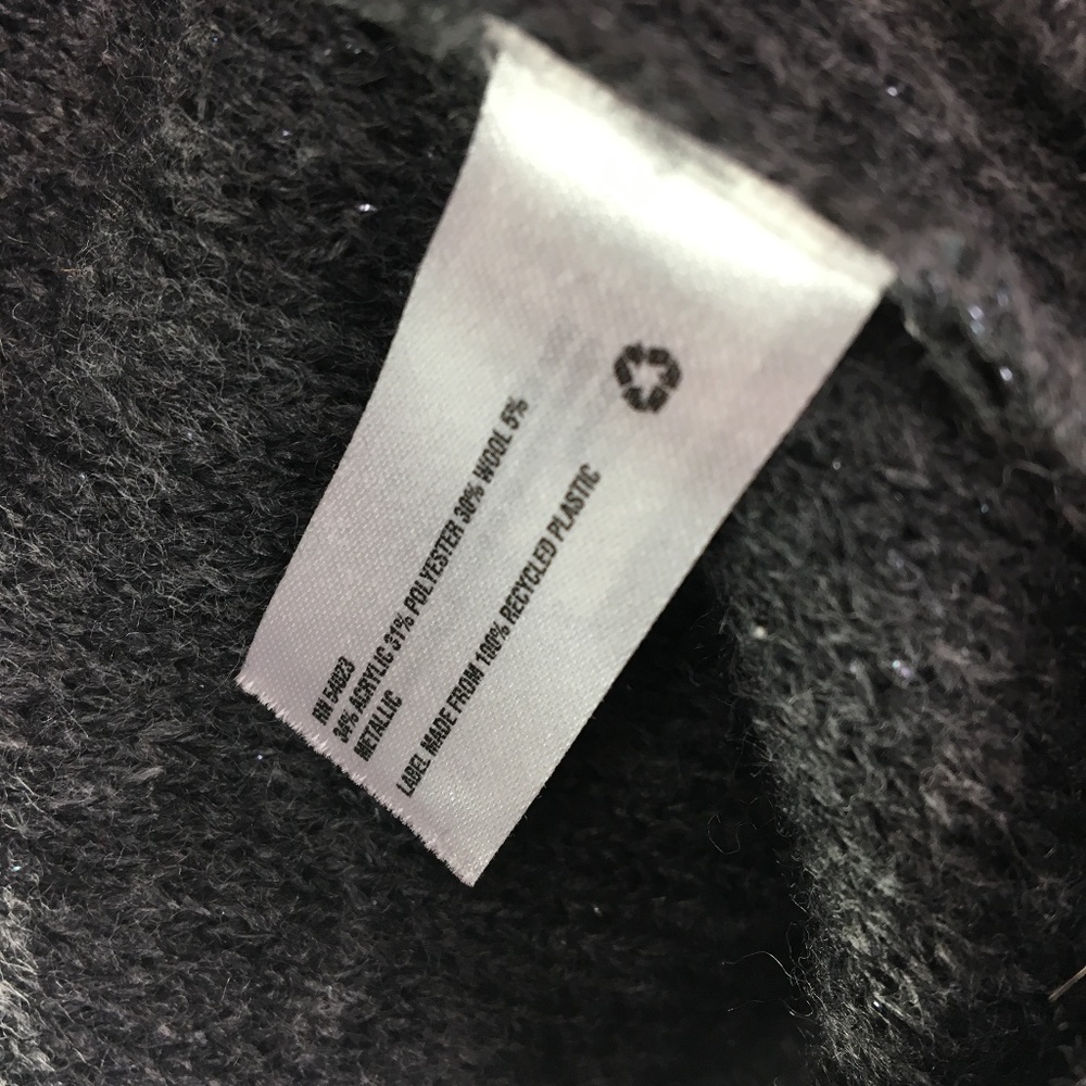 Gap Gray Sparkle Wool Blend Pullover Sweater M - image 7